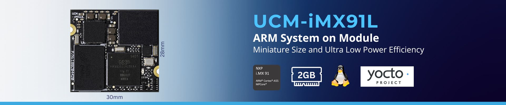 UCM-iMX91L: NXP i.MX91 SOM